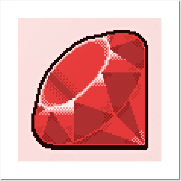 Ruby PixelArt Wall Art by astrellonart